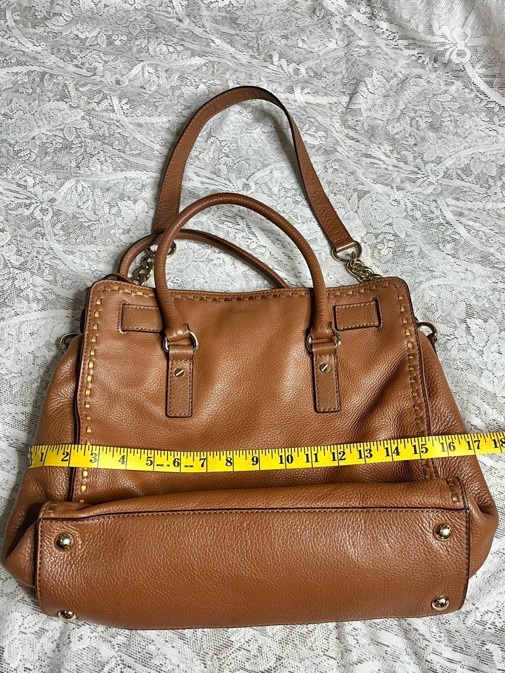 Michael Kors Hamilton Leather Handbag Tote Bag XL - Picture 10 of 16